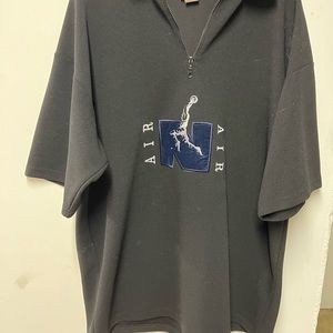 Man to man Air Half Zipper Men’s Black Polo 2X